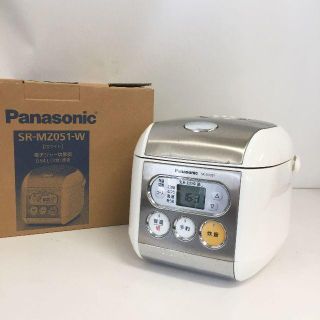 美品！Panasonic SR-MZ051-K 電子炊飯ジャー 炊飯器 3合炊き