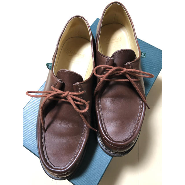 Paraboot(パラブーツ)の⭐️いとしょごさん専用⭐️Paraboot美品⭐️ミカエル 茶色40サイズ メンズの靴/シューズ(ドレス/ビジネス)の商品写真