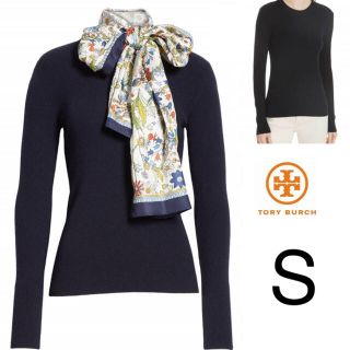 トリーバーチ(Tory Burch)のTory Burch トリーバーチ　スカーフ付きセーター S(ニット/セーター)