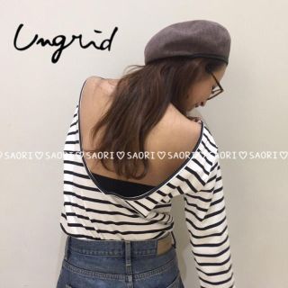 アングリッド(Ungrid)のungrid【美品】バックオープンボーダーtee★ TODAYFUL(カットソー(長袖/七分))