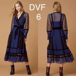 ダイアンフォンファステンバーグ(DIANE von FURSTENBERG)のダイアンフォンファステンバーグ レースシルクワンピース6号(ロングワンピース/マキシワンピース)