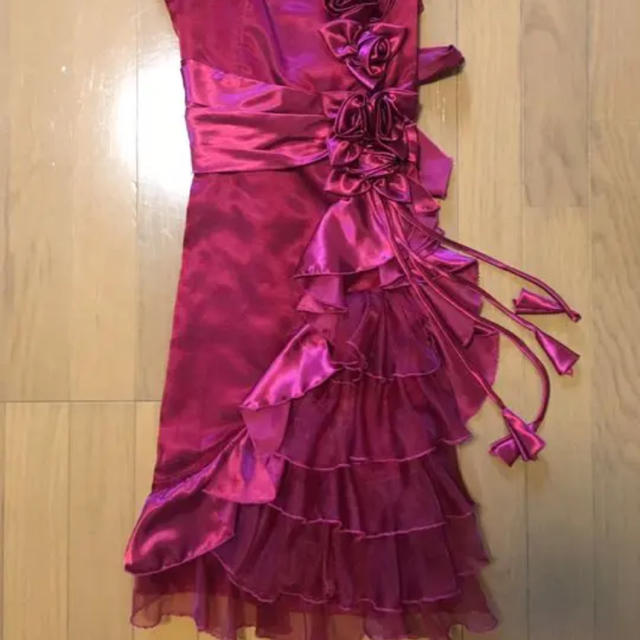 【美品】パーティードレス レディースのフォーマル/ドレス(ミディアムドレス)の商品写真