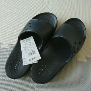 クロックス(crocs)の(新品未使用)クロックス サンダル(黒)(サンダル)