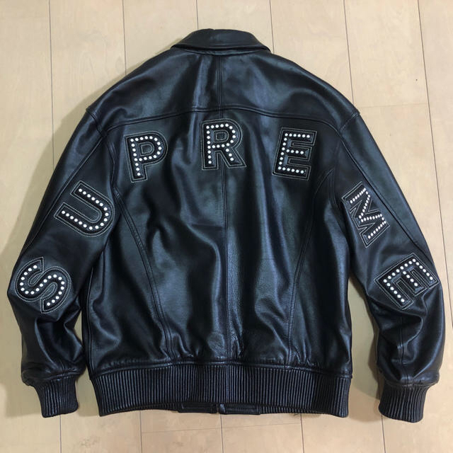 Supreme  Studded Arc Logo leather jacket