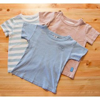 プチバトー(PETIT BATEAU)の★プチバトー・フォーク＆スプーン・無印良品★Ｔシャツ3点セット 90(Tシャツ/カットソー)