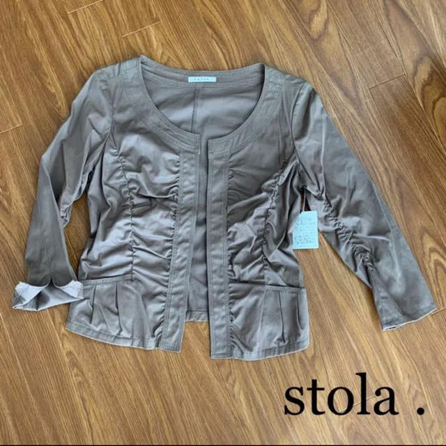 Stola.(ストラ)の⋈新品未使用  stola. ストラ 春夏用 ノーカラージャケット ⋈ レディースのジャケット/アウター(ノーカラージャケット)の商品写真