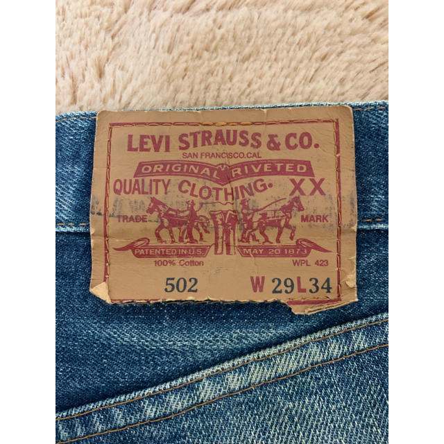 Levi's 502 XX 復刻 ビンテージジーンズ約30年前定価22000円 2