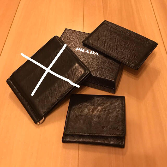 PRADA(プラダ)のPRADA 型押しシリーズ 2点セット メンズのファッション小物(コインケース/小銭入れ)の商品写真