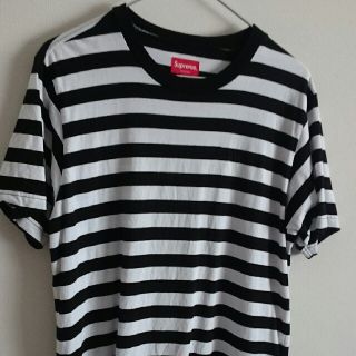 シュプリーム(Supreme)のＳサイズ supreme bar stripe tee ホワイト ブラック(Tシャツ/カットソー(半袖/袖なし))