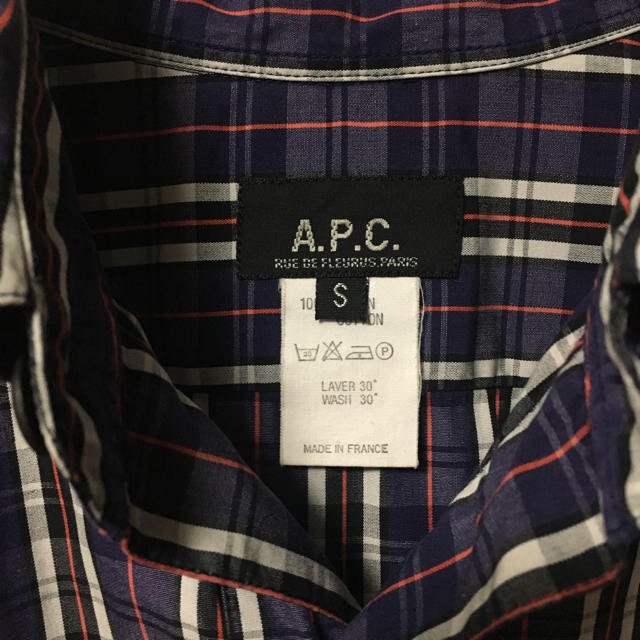 A.P.C(アーペーセー)の【美品】A.P.C 紫 チェックシャツワンピース レディースのワンピース(ミニワンピース)の商品写真