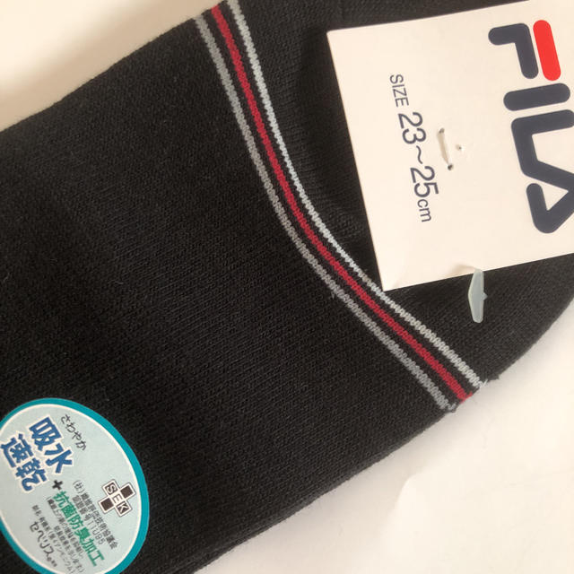 FILA(フィラ)の[新品] FILA ソックス 黒 23〜25 レディースのレッグウェア(ソックス)の商品写真