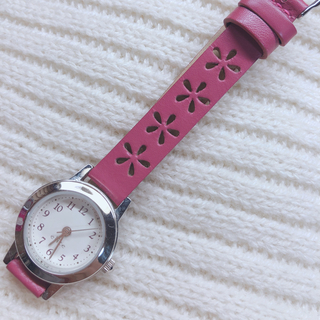 ピンク フラワー腕時計(腕時計)