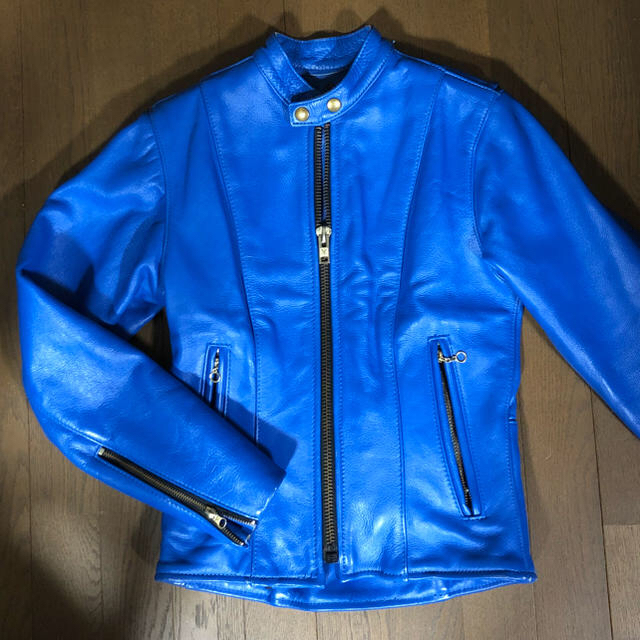 VANSON(バンソン)のVANSON バンソン シングル ライダース ジャケット ブルー レディースのジャケット/アウター(ライダースジャケット)の商品写真