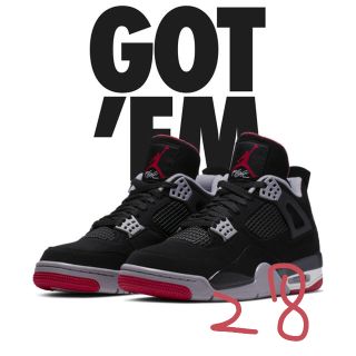 jordan4 BRED 28.0(スニーカー)