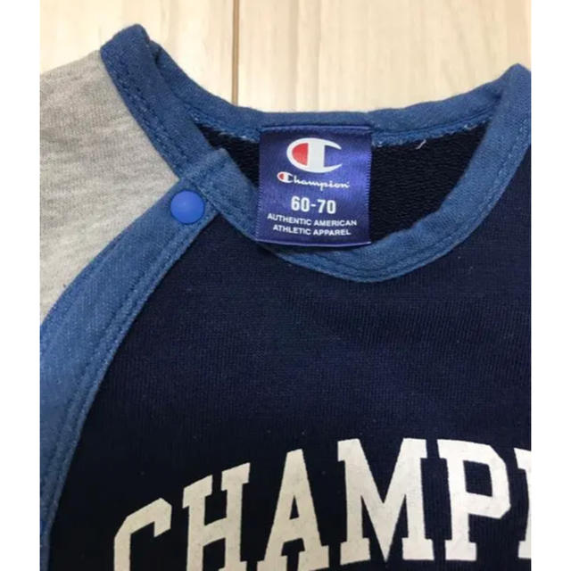 Champion(チャンピオン)のChampion/チャンピオン ショートオール カバーオール 60 70 キッズ/ベビー/マタニティのベビー服(~85cm)(カバーオール)の商品写真