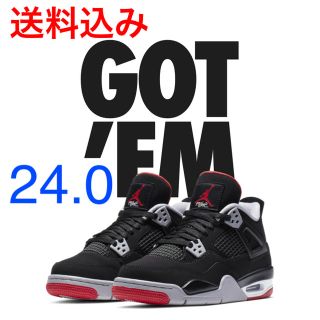 ナイキ(NIKE)のaj4 bred  ジュニアシューズ(スニーカー)