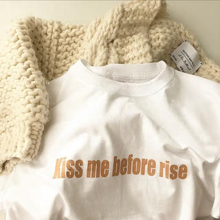 ブラックバイマウジー(BLACK by moussy)の【Kiss me before rise】T-shirt ラテ S(Tシャツ(半袖/袖なし))