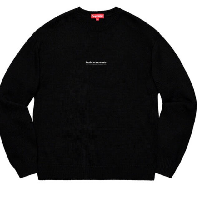 SUPREME Fuck Everybody sweater L