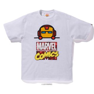 アベイシングエイプ(A BATHING APE)のBAPE MARVEL COMIC IRON MAN TEE (Tシャツ/カットソー(半袖/袖なし))