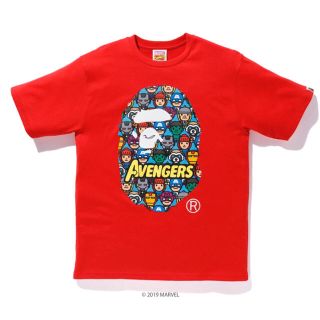 アベイシングエイプ(A BATHING APE)のBAPE MARVEL AVENGERS APEHE TEE 白(Tシャツ/カットソー(半袖/袖なし))