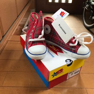 コンバース(CONVERSE)の子供用 コンバース オールスター 新品 チェック柄！(スニーカー)