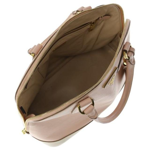 PRADAプラダサフィアーノレザー皮革ハンドバッグ鞄バイカラーボリード
