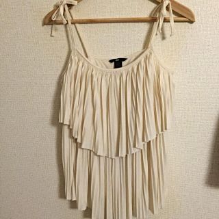 エイチアンドエム(H&M)のH&Mプリーツキャミソール(カットソー(半袖/袖なし))