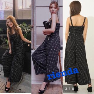 本日限り！rienda♡Backリボンワイドロンパース