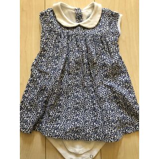 プチバトー(PETIT BATEAU)のプチバトー ボディシャツ付きカットソー 18m/81㎝(シャツ/カットソー)