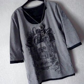 セール★クロスリーフアクセレイヤードT (Tシャツ/カットソー(七分/長袖))
