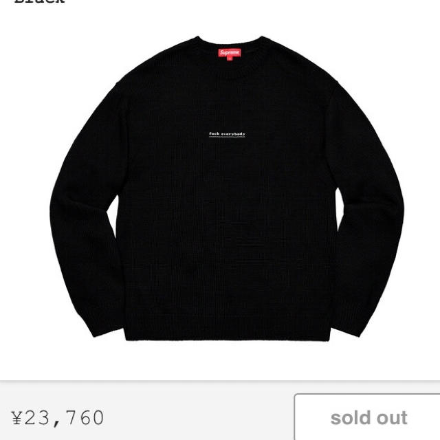 Supreme - fuck everybody sweater Mサイズの通販 by 並び屋's shop
