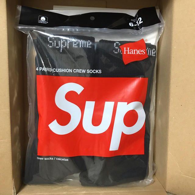 supreme socks 黒　白セット