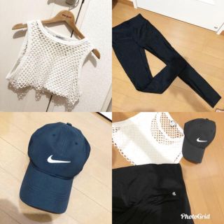 ナイキ(NIKE)の一回着用 NIKE、forever21 トレッキングヨガウェアセット(キャップ)