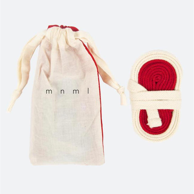 mnml（ミニマル）ドローコードベルト レッド ホワイト メンズのファッション小物(ベルト)の商品写真