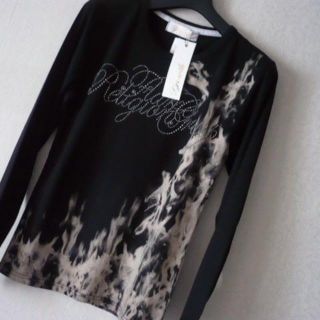 セール送料込★スタッズスモーキーロンT　黒 (Tシャツ/カットソー(七分/長袖))