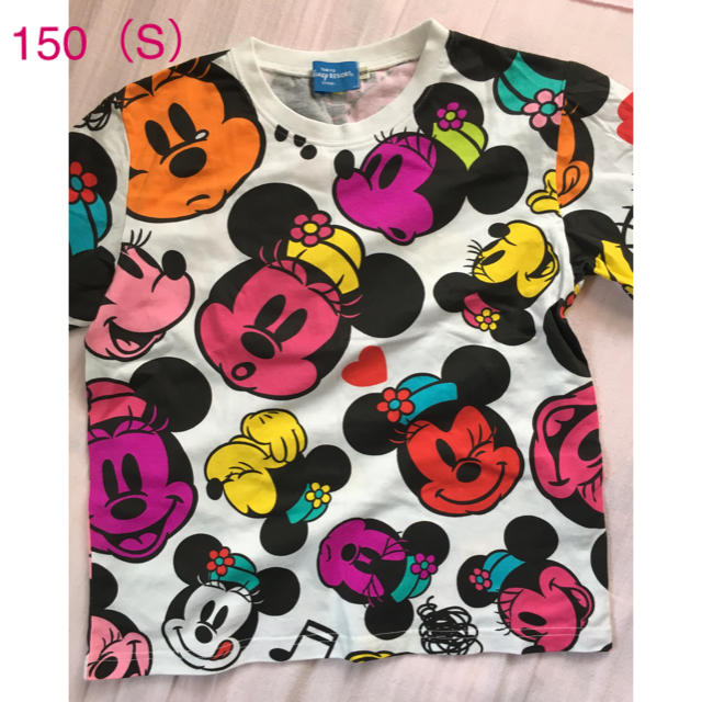 Disney(ディズニー)の東京ディズニーリゾート  ミニー総柄Tシャツ 150 白 レディースのトップス(Tシャツ(半袖/袖なし))の商品写真