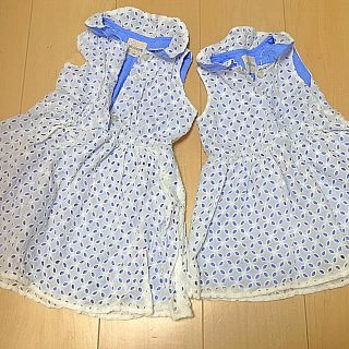 ブランシェス(Branshes)のお値下げ！ブランシェス  姉妹ワンピース✴︎ 100cm & 80cm(ワンピース)