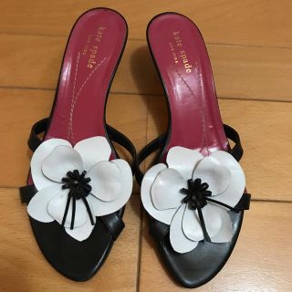 ケイトスペードニューヨーク(kate spade new york)のケイトスペード Missy ミュール サンダル フラワーモチーフ サイズ7(ミュール)