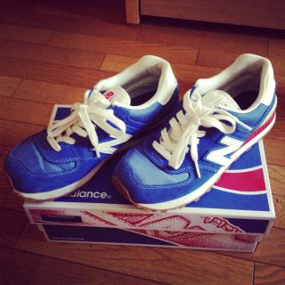 ニューバランス(New Balance)のNB574 blue(スニーカー)