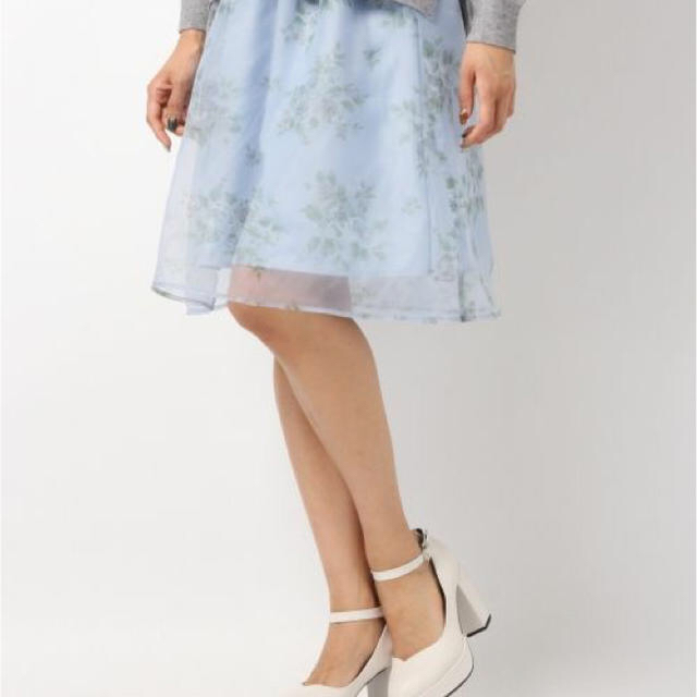 heather(ヘザー)のheather スカート 花柄 オーガンジー レディースのスカート(ひざ丈スカート)の商品写真
