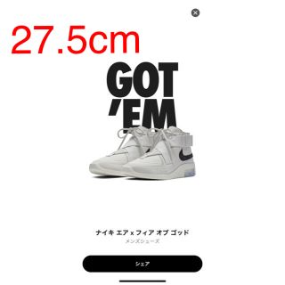 フィアオブゴッド(FEAR OF GOD)のNIKE 27.5cm AIR FEAR OF GOD RAID レイド(スニーカー)