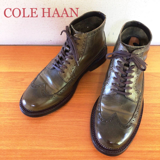 コールハーン(Cole Haan)のCOLE HAAN コールハーン エアレザーソールブーツ US8 26.5cm(ブーツ)