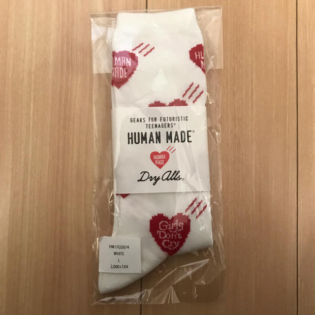 GDC(ジーディーシー)のhuman made 1928 HEART PATTERN SOCKS 白 l メンズのレッグウェア(ソックス)の商品写真