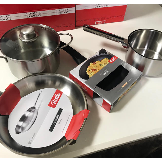 Fissler(フィスラー)のフィスラー 4点セット 24cmフライパン 16cmシチューポット など インテリア/住まい/日用品のキッチン/食器(鍋/フライパン)の商品写真