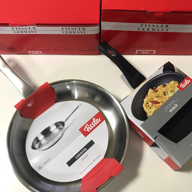 Fissler(フィスラー)のフィスラー 4点セット 24cmフライパン 16cmシチューポット など インテリア/住まい/日用品のキッチン/食器(鍋/フライパン)の商品写真