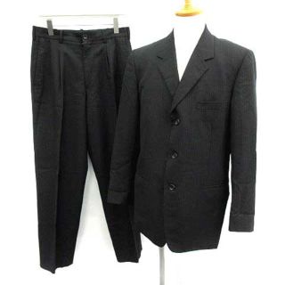 ヨウジヤマモト(Yohji Yamamoto)のヨウジヤマモト  黒のストライプセットアップ(セットアップ)