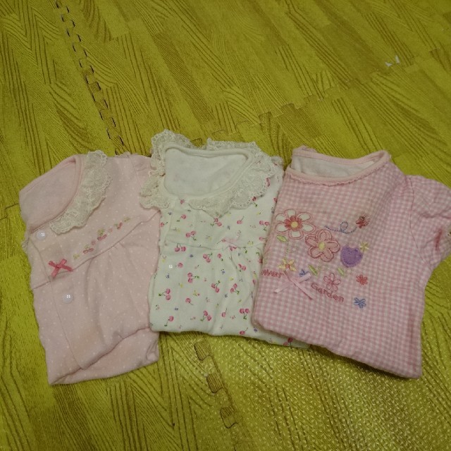 motherways(マザウェイズ)の★あっぷっぷ様専用★ロンパース 3枚 キッズ/ベビー/マタニティのベビー服(~85cm)(ロンパース)の商品写真