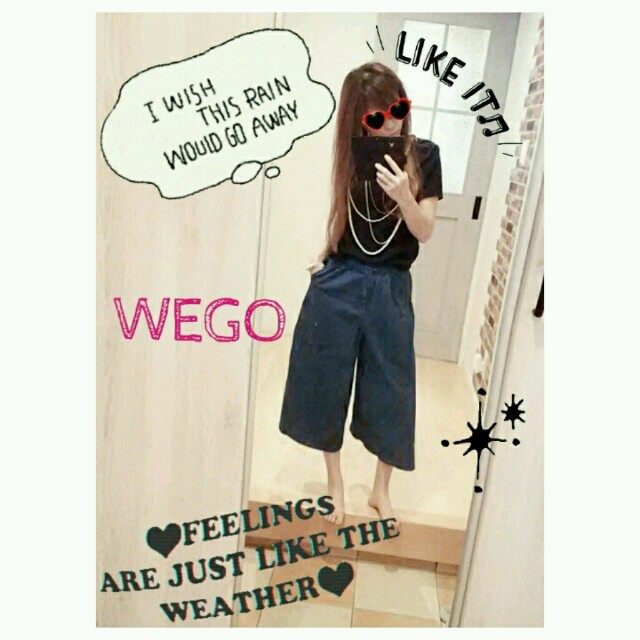WEGO(ウィゴー)の＼ﾃﾞﾆﾑｶﾞｳﾁｮﾊﾟﾝﾂ／ レディースのパンツ(カジュアルパンツ)の商品写真