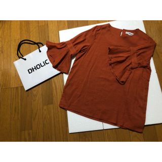 ディーホリック(dholic)の【送料込】【DHOLIC】袖フレアカットソー(カットソー(長袖/七分))