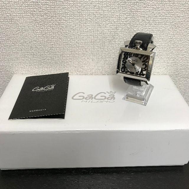 GaGa MILANO(ガガミラノ)のガガミラノ　腕時計　ナポレオーネ　革ベルト　黒 メンズの時計(腕時計(アナログ))の商品写真